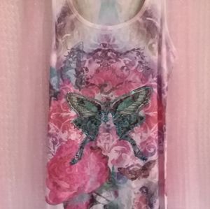 Tank butterfly long cover up / dress
